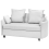 Beliani Sofa Bed 2 Seater HOVIN Fabric Light Grey 4