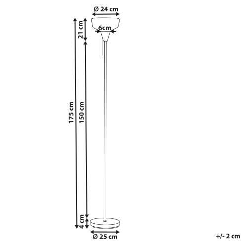 Beliani Floor Lamp TALPARO Metal Silver 2
