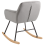 Beliani Rocking Chair LIARUM Velvet Grey 3