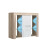 Sideboard 97cm Harbor - Oak & White Gloss Doors 7