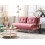 Beliani Sofa Bed 2 Seater VESTFOLD Velvet Pink 2