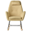 Beliani Rocking Chair ARRIE Fabric Yellow 4