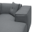 Beliani Corner Sofa 3 Seater DOLVA Fabric Dark Grey Left Hand 4