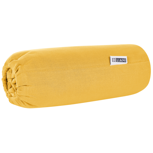 Beliani Fitted Sheet JANBU 90 x 200 cm Cotton Mustard 1