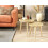 Beliani Set of 2 Side Tables NARRA Mango Wood Gold 4