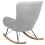 Beliani Rocking Chair ELLAN Velvet Light Grey 7