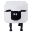 Beliani Storage Animal Stool SHEEP Sheep Fabric White 2