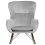 Beliani Rocking Chair ELLAN Velvet Light Grey 6