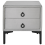 Beliani 2 Drawer Bedside Table SEZANNE Velvet Light Grey 2