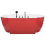 Beliani Freestanding Bathtub ROTSO 1700 x 800 mm Red 5
