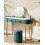 Beliani Dressing Table with Mirror and Stool VINAX LED Dark Green 2