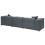 Beliani Corner Sofa 3 Seater DOLVA Fabric Dark Grey Left Hand 3