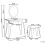 Beliani Dressing Table with Mirror and Stool CAEN LED White 3