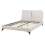 Beliani Bed Chenille MELLE 140 x 200 cm (EU Double) Light Beige 7