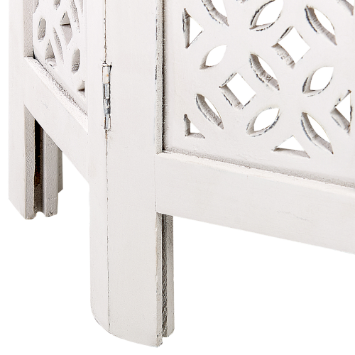 Beliani Side Table BADHI Mango Wood White 2