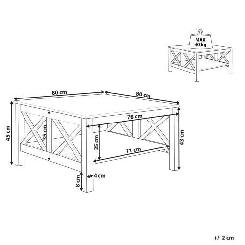 Beliani Coffee Table LOTTA White 2