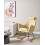 Beliani Rocking Chair ARRIE Fabric Yellow 2