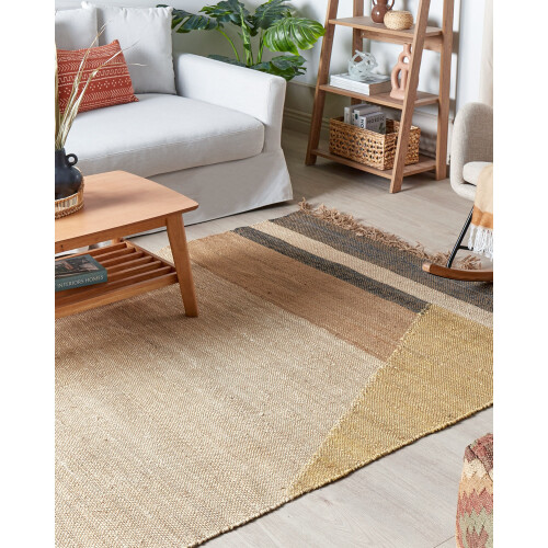 Beliani Rug SAMLAR Brown 140 x 200 cm Jute 1