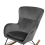 Beliani Rocking Chair ELLAN Velvet Dark Grey 6