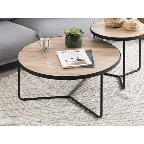 Beliani Coffee Table MELODY Light Brown 1
