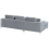 Beliani Corner Sofa 4 Seater OSLO Velvet Grey Left Hand 8