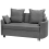 Beliani Sofa Bed 2 Seater HOVIN Fabric Grey 2