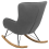 Beliani Rocking Chair ELLAN Velvet Dark Grey 5