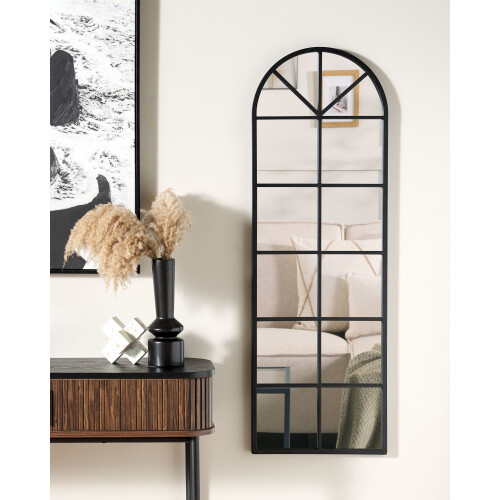 Beliani Wall Mirror BROUAGE 40 cm 120 cm Metal Black 1