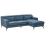 Beliani Corner Sofa 4 Seater GLOSLI Fabric Navy Blue Left Hand 4