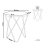 Beliani Side Table MERIDIAN Tempered Glass Marble/ Silver 6