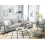 Beliani Corner Sofa Bed 3 Seater ROMEDAL Fabric Light Grey Left Hand 2