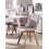Beliani Set of 2 Dining Chairs CALGARY Fabric Taupe 4