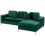 Beliani Corner Sofa OSLO Velvet Dark Green Left Hand 6