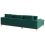 Beliani Corner Sofa OSLO Velvet Dark Green Left Hand 7