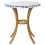 Beliani Bistro Table RIFREDDO 70 cm 70 cm Tempered Glass Blue 4