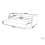 Beliani Trundle Bed Fabric LIBOURNE 90 x 200 cm (EU Single) Light Grey 5