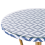 Beliani Bistro Table RIFREDDO 70 cm 70 cm Tempered Glass Blue 5
