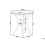 Beliani Bistro Table RIFREDDO 70 cm 70 cm Tempered Glass Blue 3