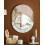 Beliani Wall Mirror RETY 50 cm 65 cm Stone Rose Gold 2