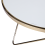 Beliani Coffee Table MERIDIAN Tempered Glass White/Gold 7