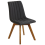 Beliani Set of 2 Dining Chairs CALGARY Fabric Black 5