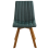 Beliani Set of 2 Dining Chairs CALGARY Fabric Dark Green 4