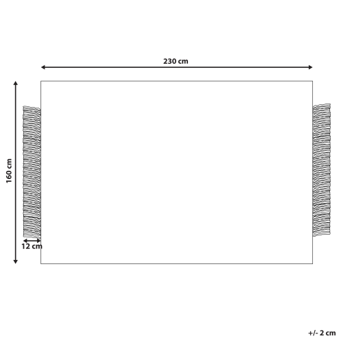 Beliani Rug TACETTIN White 160 x 230 cm Wool 2