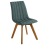 Beliani Set of 2 Dining Chairs CALGARY Fabric Dark Green 5