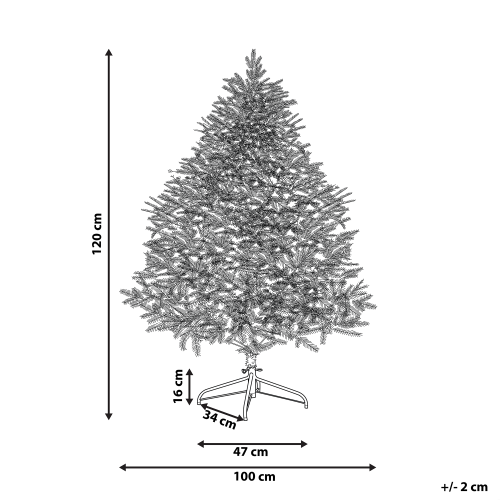 Beliani Artificial Snowy Christmas Tree MASALA 120 cm White 2