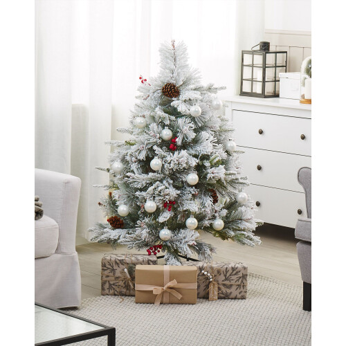 Beliani Artificial Snowy Christmas Tree MASALA 120 cm White 1