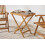 Beliani Garden Side Table JAVA Folding Acacia Wood Light Brown 5