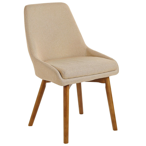 Beliani Set of 2 Dining Chairs MELFORT Fabric Beige 2