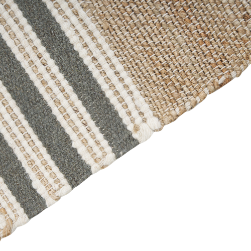 Beliani Rug MIRZA Grey 80 x 150 cm Jute 2