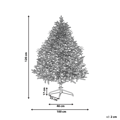 Beliani Artificial Christmas Tree FARNHAM 120 cm Pink 2